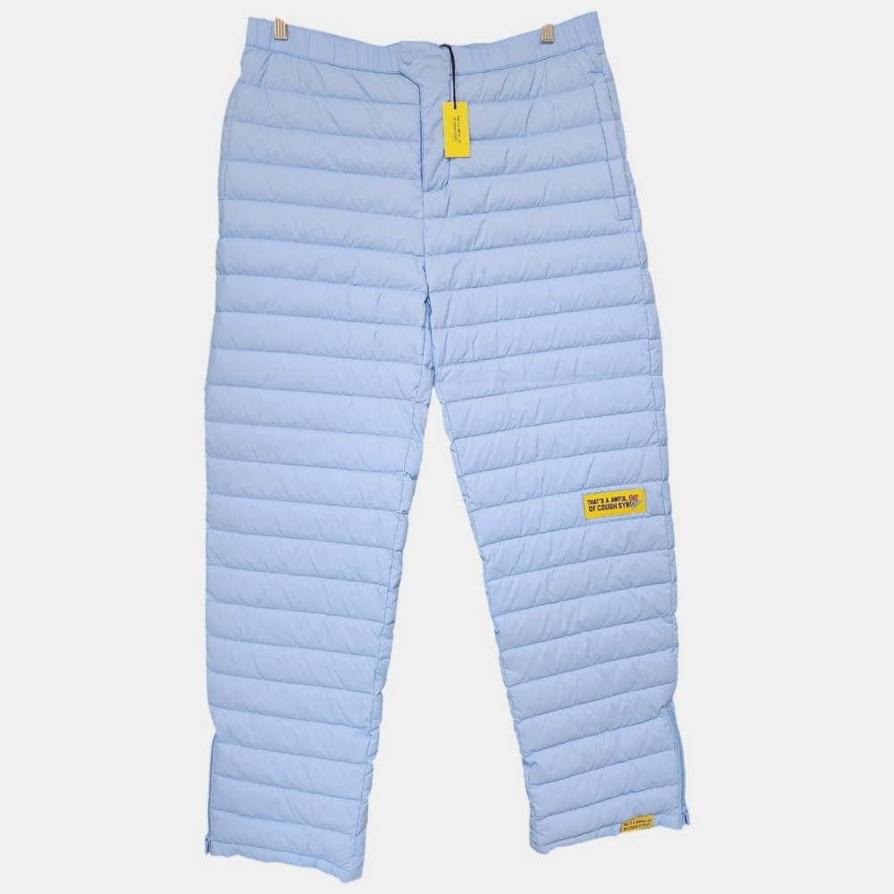 ALOCS / THATS A AWFUL LOT OF COUGH SYRUP PUFFER LARGE SNOW PANTS BLUE NWT